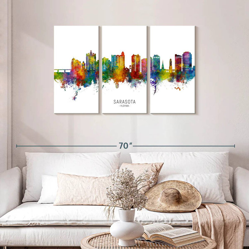 Rorry Sarasota Florida Skyline I, 28" H x 45" W