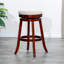 Tabouret de bar 30 po avec finition cerisier, siège en tissu beige. Élégant et fonctionnel. Siège pivotant. Fabrication en bois franc. Ajoute de la beauté à n'importe quelle pièce. Assemblage facile et beige, confortable à 360 degrés-374114236