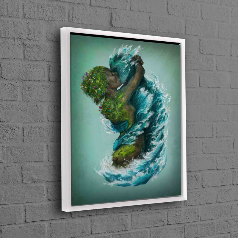 Print on Canvas, 50 cm H x 70 cm W, White, Framed Print without Mat