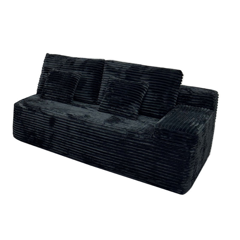 3 Piece Reversible Sectional Sofa Set W/ Ottoman