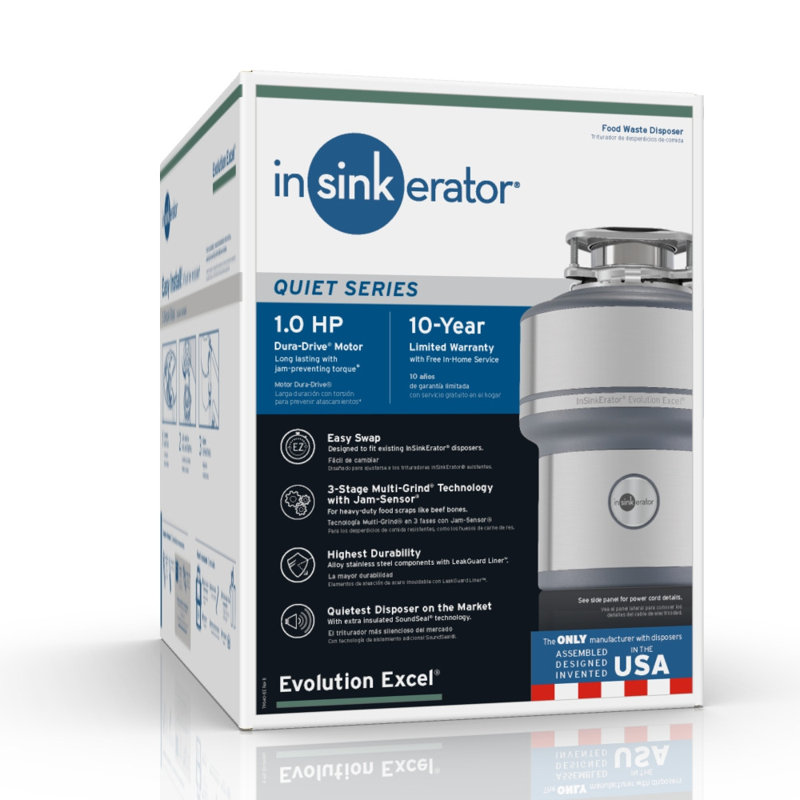 Evolution 1 HP Continuous Garbage Disposal, Power Cord Not Included