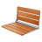 Premium Folding Teak Shower Seat - Heavy Duty Wall Mounted Bench with Stainless Steel Support