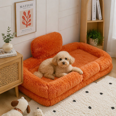 Dog Bed,Lazy Sofa,5-Position Adjustable Convertible