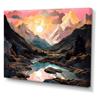 Fiery Mountain Skies I, reproduction d'art sur toile