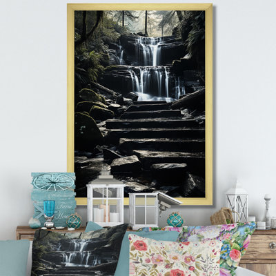 Cascade grise grise - impressions sur toile de paysages