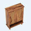 Armoire à chaussures 25,92 po en rotin et bois moderne à 5 niveaux avec portes ventilées et rangement autoportant