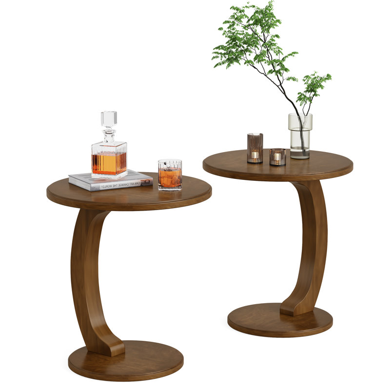 Suzue End Table Set, Walnut