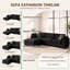Canapé modulaire en forme de L avec repose-pieds de 108,2 po Cloud, canapé modulaire en forme de L avec repose-pieds 3 places, aucun assemblage requis-131878265