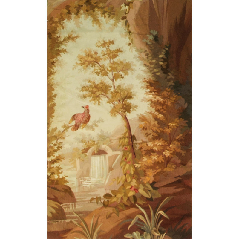 Tapis crème et brun noué à la main de haute qualité