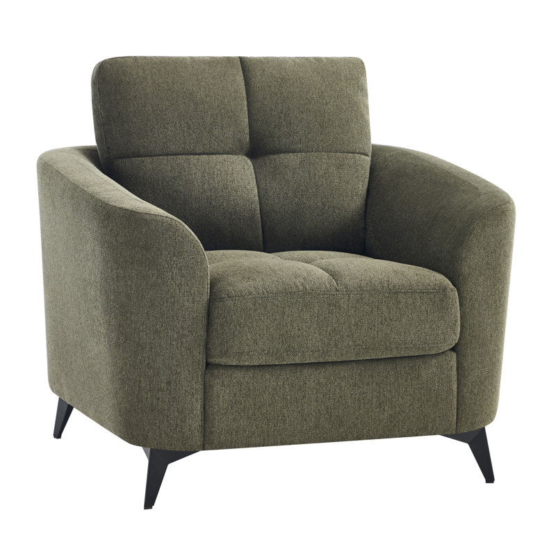 Upholstered Armchair, Green