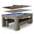 Hathaway Newport Stylish 7 Ft Multi Game Pool Table Combo with Dining Top and Ping Pong – Includes Benches for Home Storage and Accessories-87375386-87375387