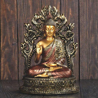 11"H Thai Buddha Meditating Figurine