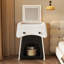 Ensemble de coiffeuse à couvercle rabattable moderne avec miroir lumineux et tabouret