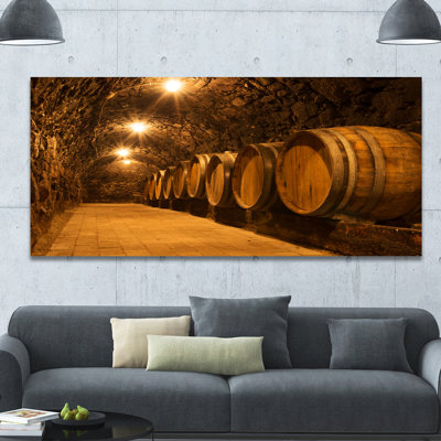 " Oak Barrels in the Tunnel " Watercolor Print