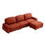 Canapé modulaire de 111 po, canapé modulaire, canapé en L revêtu de chenille avec repose-pieds amovible orange foncé 111 po-131206582-131206583-131206584