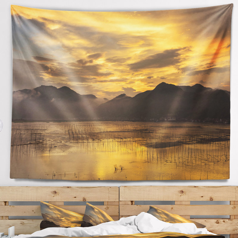 Lever du soleil sur la tapisserie du comté de xiapu Landscape, H 32 po x l 39 po