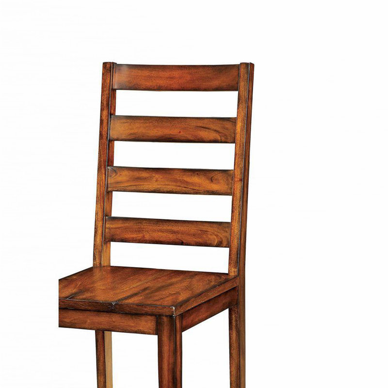 Ensemble de 2 chaises de salle à manger de style industriel en bois massif