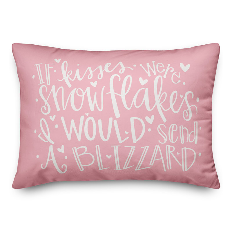  Coussin Snowflake Kisses, Housse de coussin seulement - sans coussin