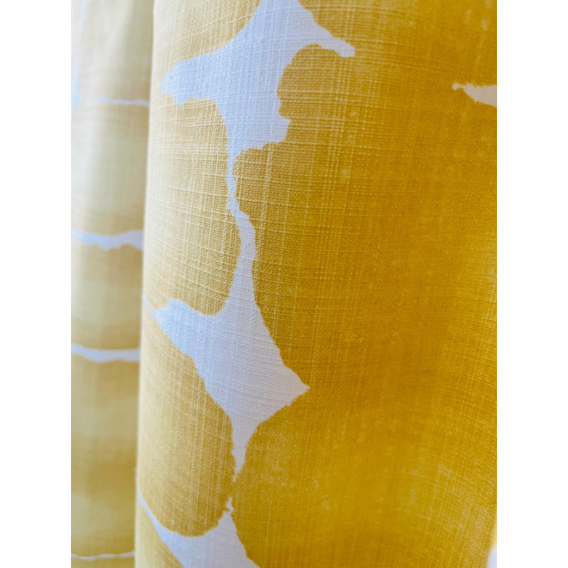 Paire de rideaux jaunes Shibori, L 25 po x L 84 po