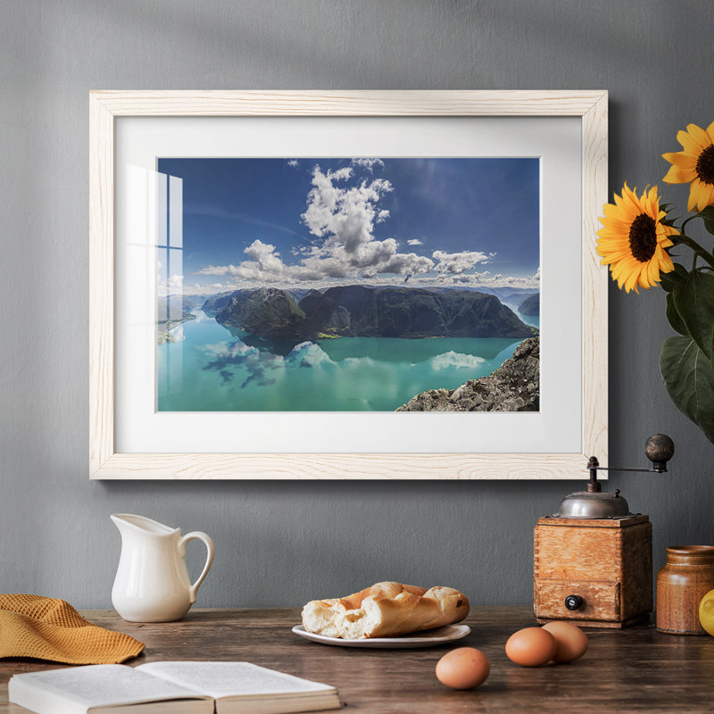 " Reflection I ", 14" H x 20" W x 1.5" D, White