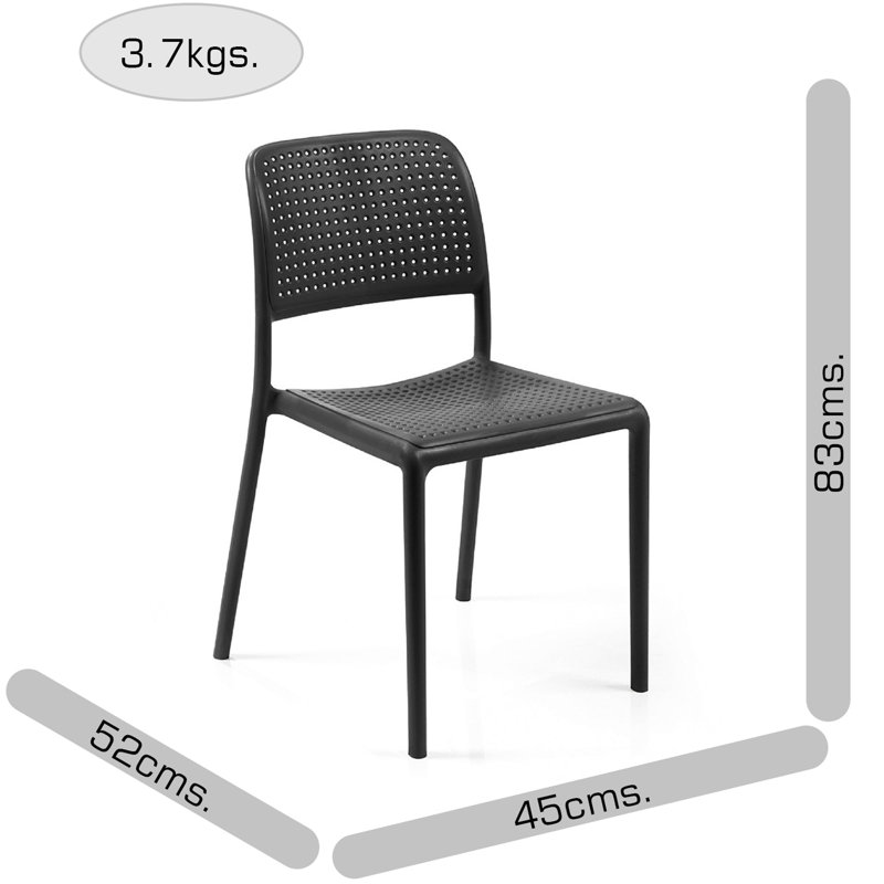 2 - Person Patio Dining Set with Round Table, Anthracite