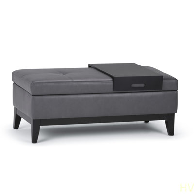 Oregon - Storage Ottoman Bench With Tray