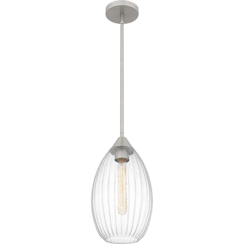 Mini-luminaire suspendu 1 lumière Elenny, Nickel brossé