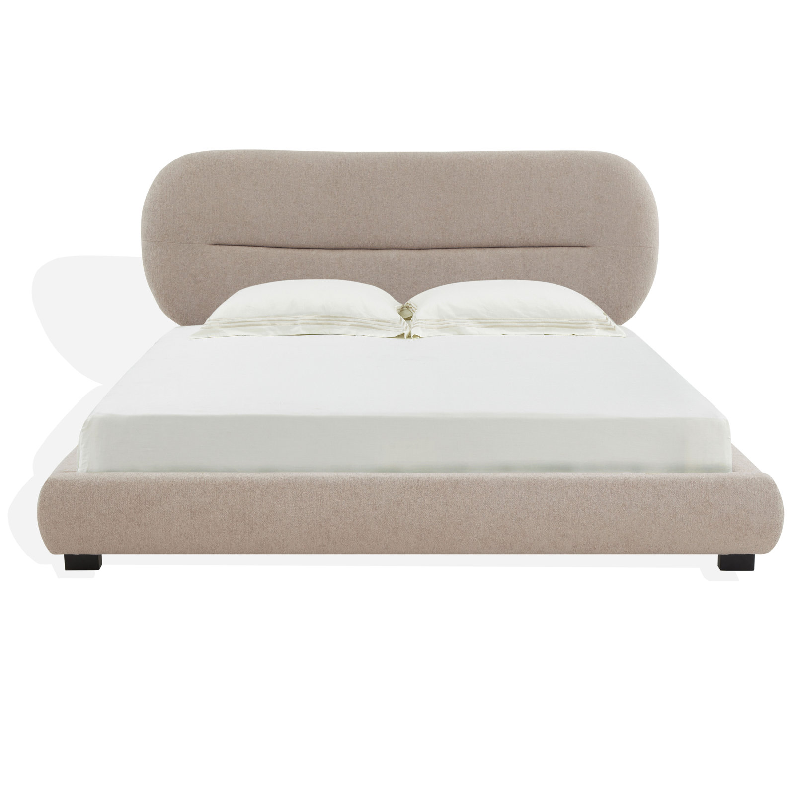 Armadi Upholstered Bed, Queen, Oatmeal