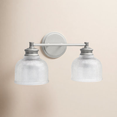 Besima 2 Light Ribbed Dimmable Vanity Light