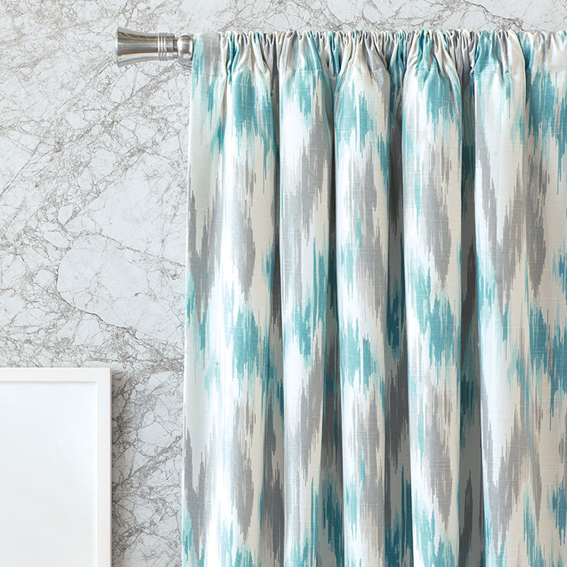 Eloise 100% Cotton Room Darkening Curtain Single Panel, 96" W x 96" L