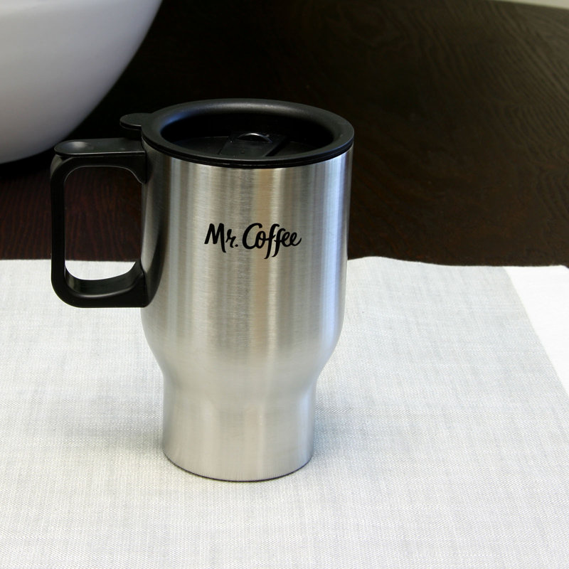 Grande tasse de voyage en acier inoxydable 15 oz Mr Coffee
