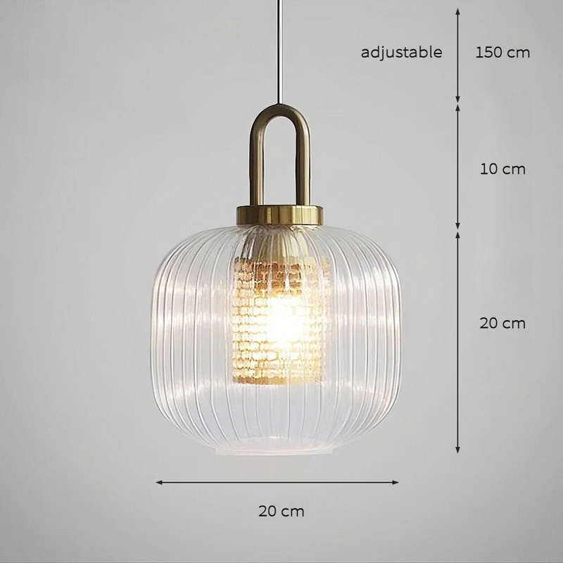 1 - Light Brushed Gold Pendant