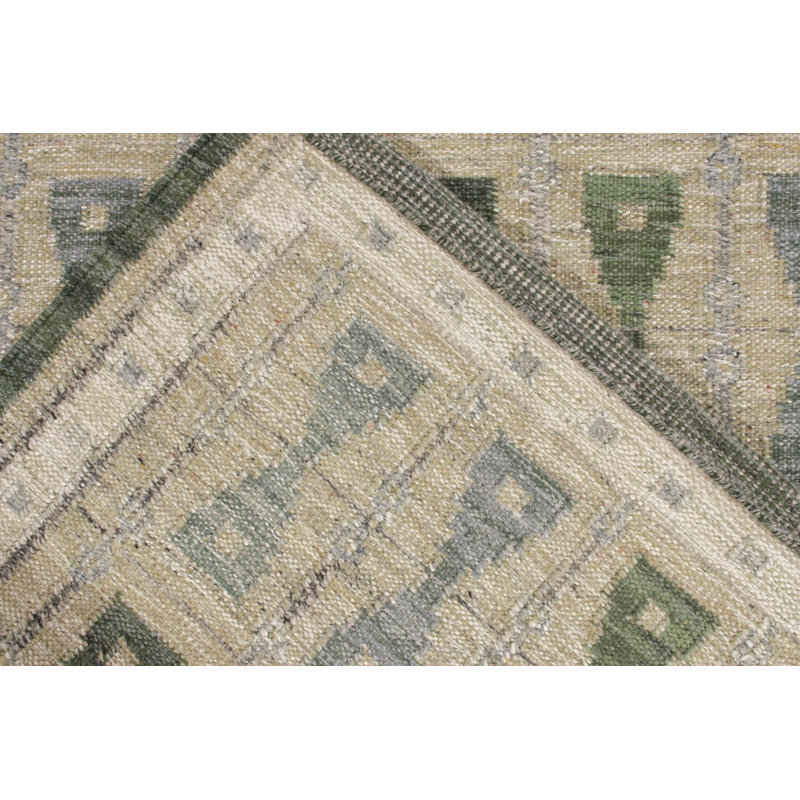 Scandinavian Wool Geometric Area Rug, Rectangle 14' x 20'