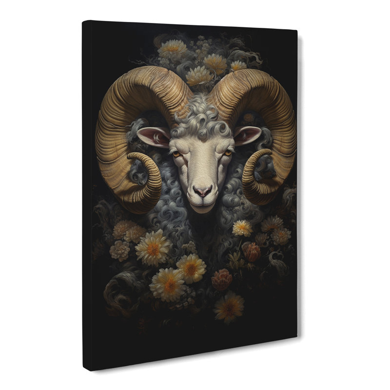 Ram Sheep Baroque - No Frame Print, 76cm H x 50cm W x 3cm D