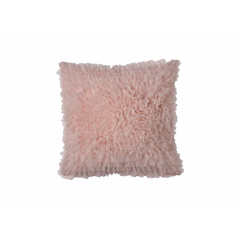 Coco Square Pillow Cover & Insert, Blush