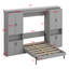 Lit escamotable avec armoires de rangement coulissantes doubles-1802928663