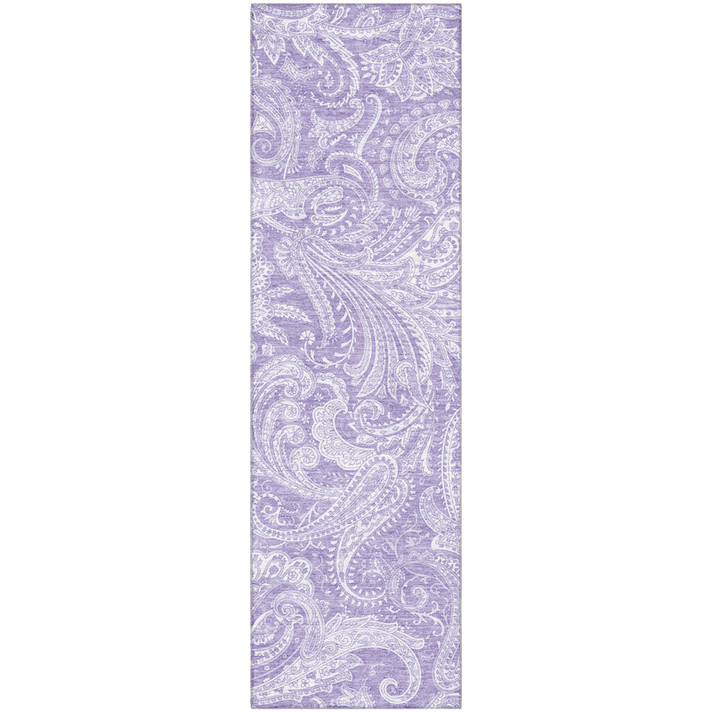 Tapis lavande lavable à la machine Premium, Tapis de couloir 2 pi 3 po x 7 pi 6 po