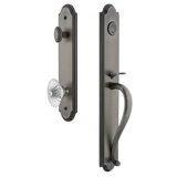 Handleset with Single Cylinder Deadbolt and Door Knob and Rosette