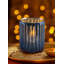  Porte-bougie en verre côtelé Lumiglow Blue