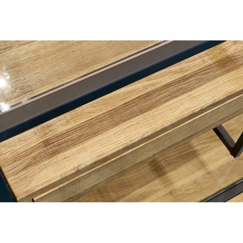 Glass Top Sled End Table