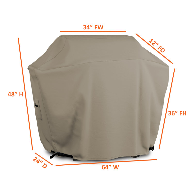 Blue Elephant Grill Cover, Beige, 12 Oz, 30 x 24 x 58