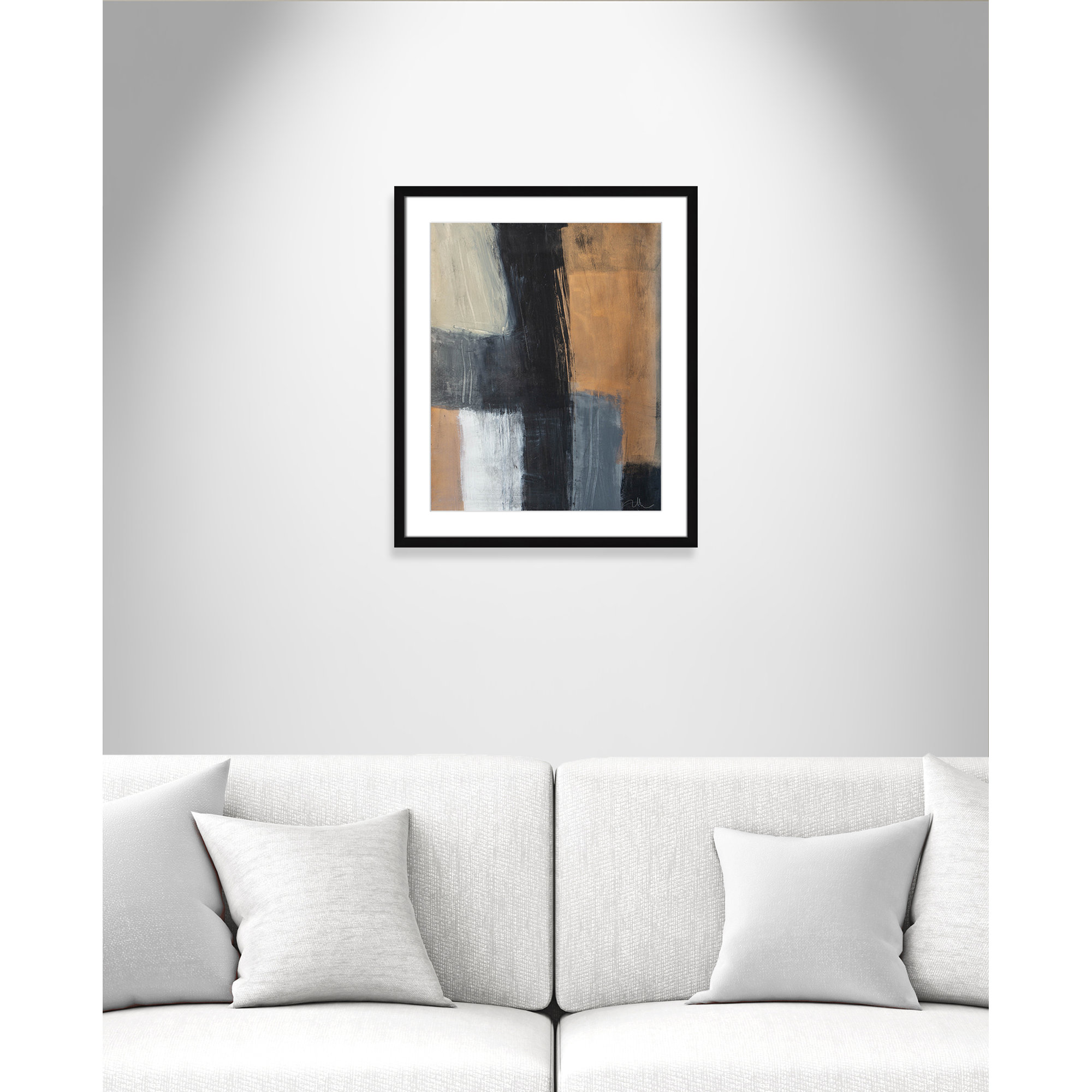 Metallic Slate II by Casa Fine Arts, Black Matted Picture Framed, 25.5" H x 21.5" W x 1.25" D