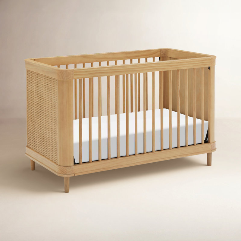 Marin with Cane 3-in-1 Convertible Crib, Honey/Honey Cane