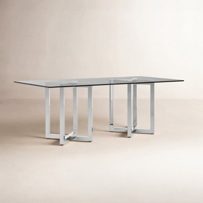 Dern 78" Glass Dining Table