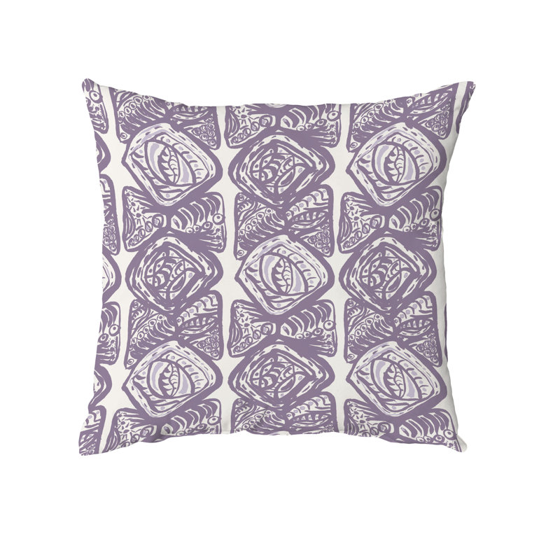 Housse et insert de coussin carré en coton, 20 po X 20 po, Violet