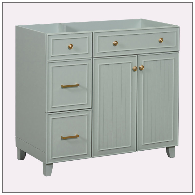 Base de meuble-lavabo simple 35,43 po seulement, Vert