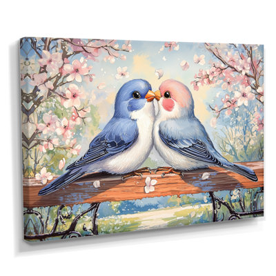 Love Birds Springtime Blooms II - Bird Wall Décor