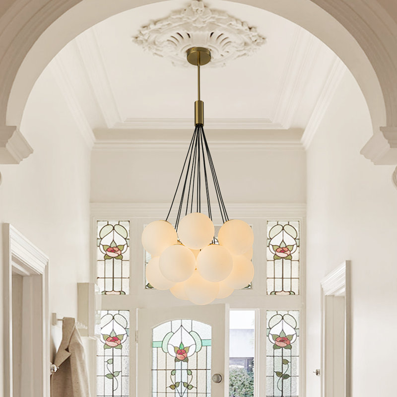 Zarrar 13 - Light Dimmable Chandelier, White Frosted