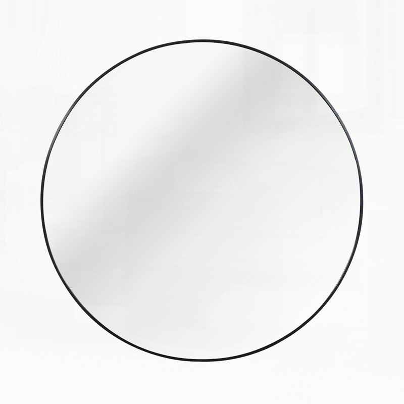 Miroir mural 24 pouces pour salle de bain, 24 po X 24 po, Noir