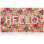 Natural Spring Hello Floral Coir Welcome Doormat For Fron...